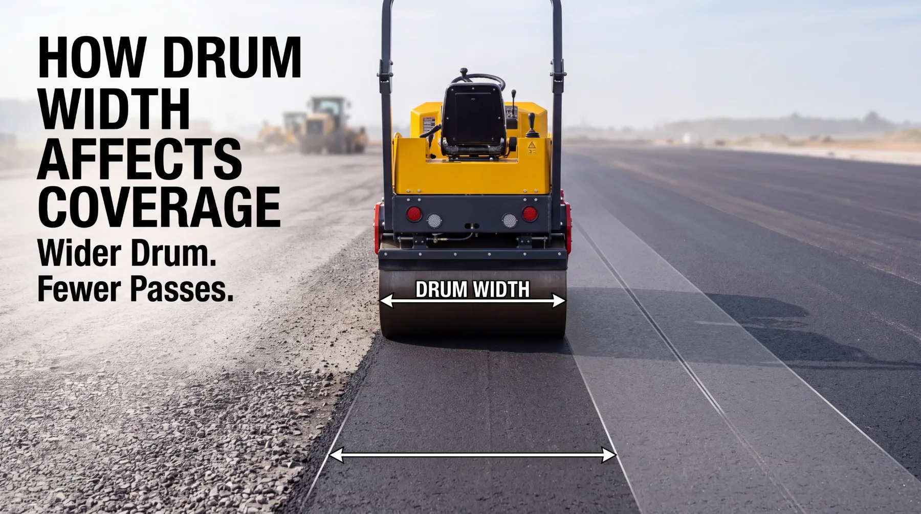 How Drum Width and Working Weight Affect Coverage Per Pass