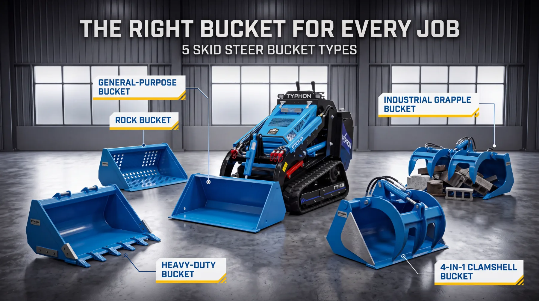 Best Bucket Types for Every Skid Steer Application