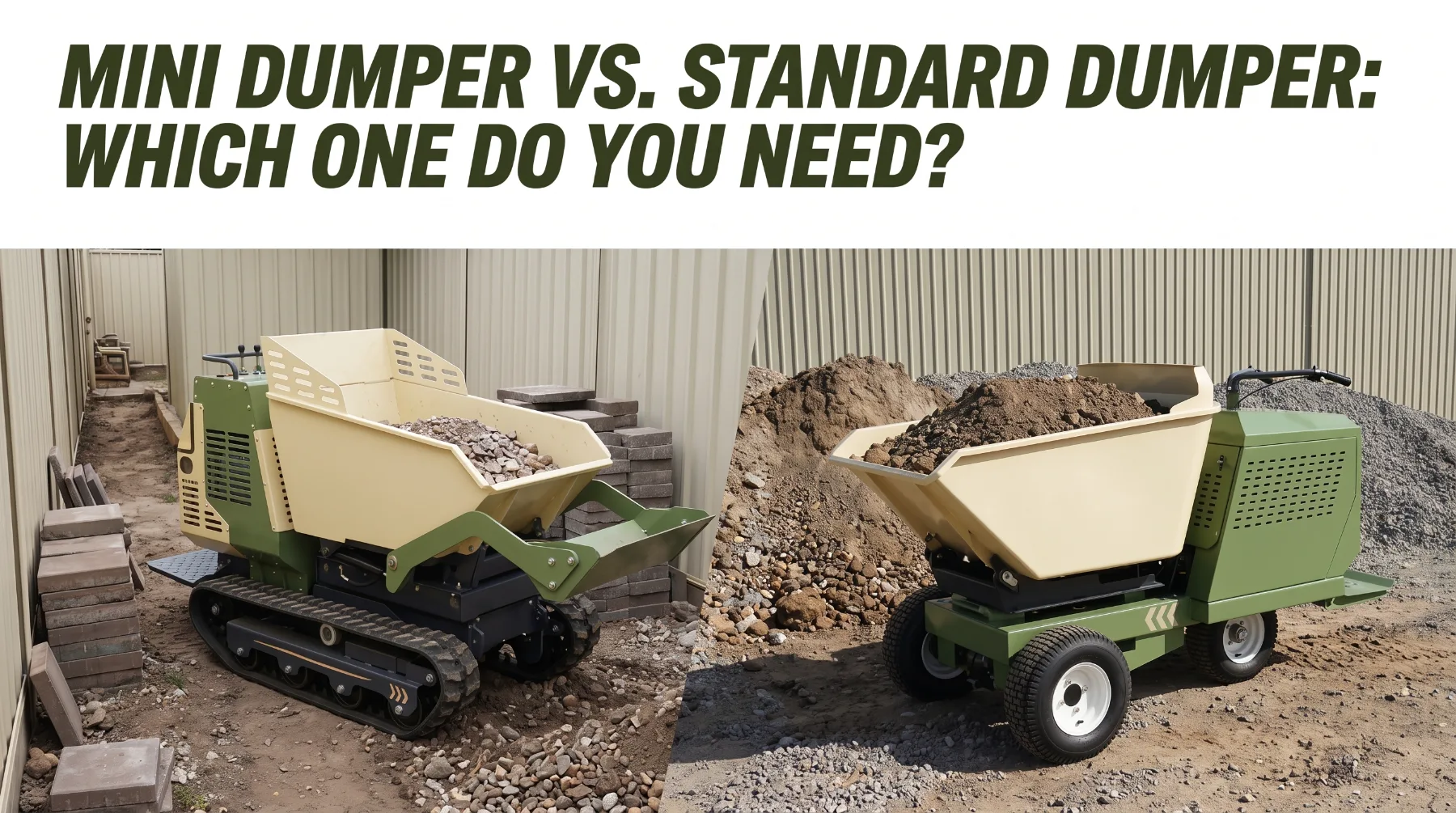 Mini Dumper vs. Standard Dumper: Which One Do You Need?