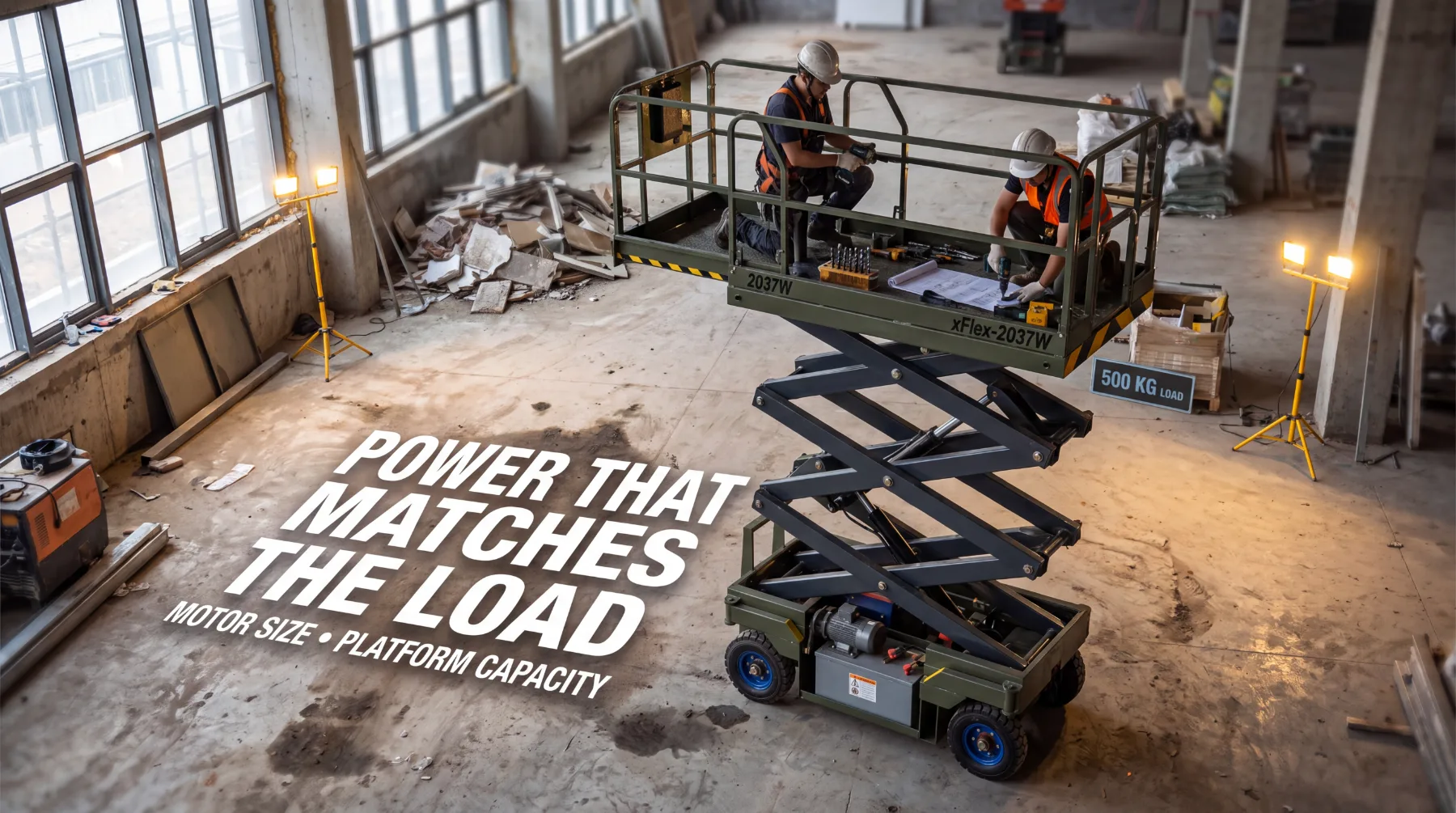 How Motor Size Should Match Scissor Lift Platform Capacity