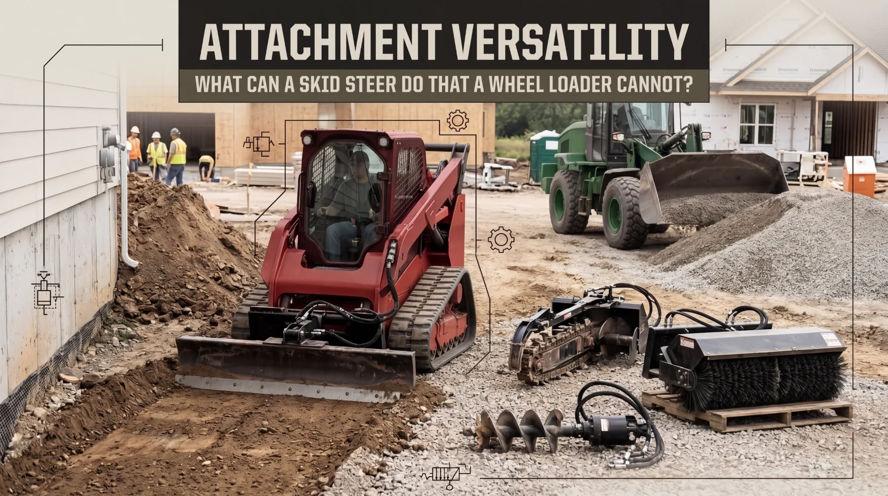 Attachment Versatility: What Can a Skid Steer Do That a Wheel Loader Cannot?